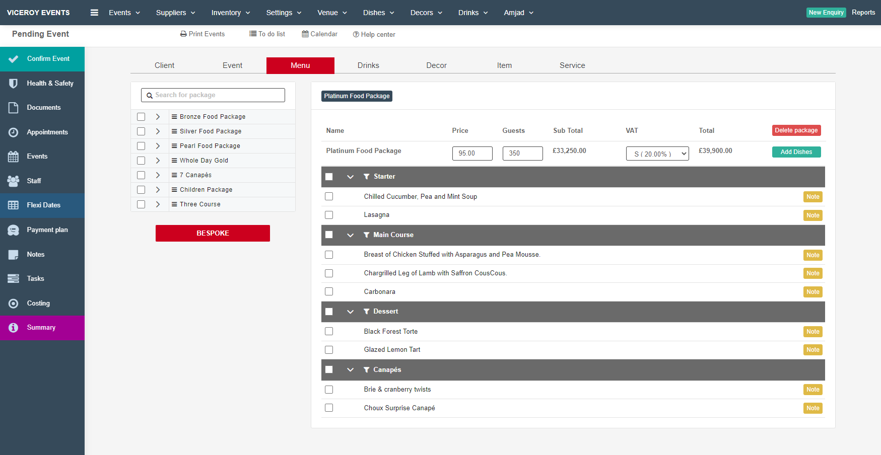 screenshot of Event Boss